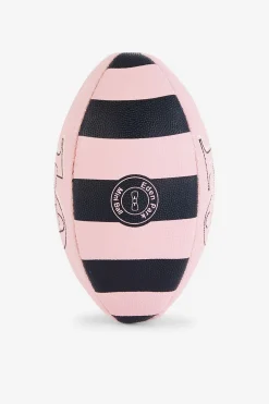Ballon De Rugby En Grippy Rose Et Marine Numero 10