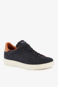 Baskets Bleu Marine En Cuir