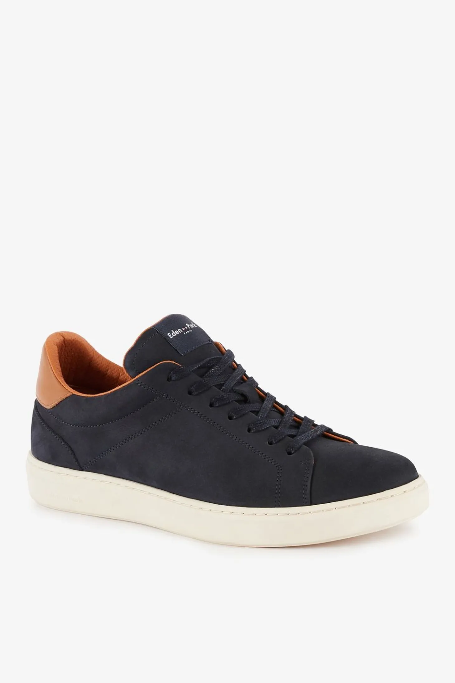 Baskets Bleu Marine En Cuir
