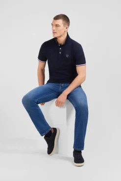 Baskets Bleu Marine En Cuir