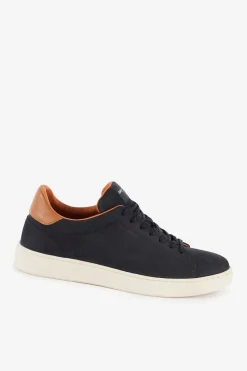 Baskets Bleu Marine En Cuir