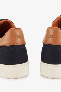 Baskets Bleu Marine En Cuir