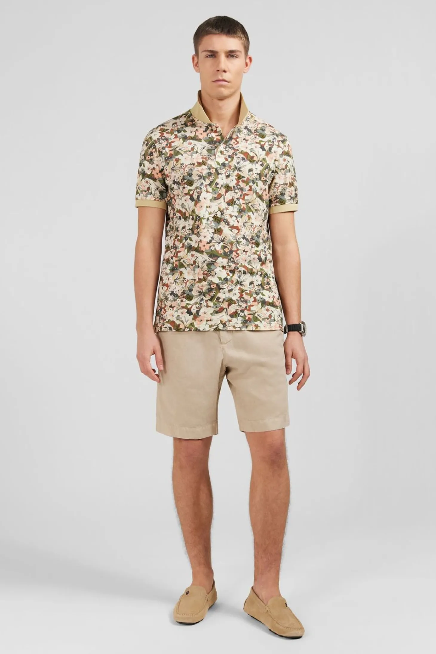 Bermuda Beige A Taille Elastiquee
