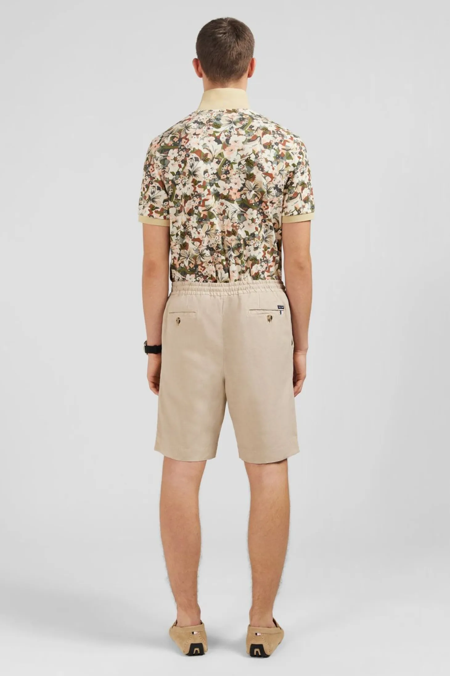 Bermuda Beige A Taille Elastiquee