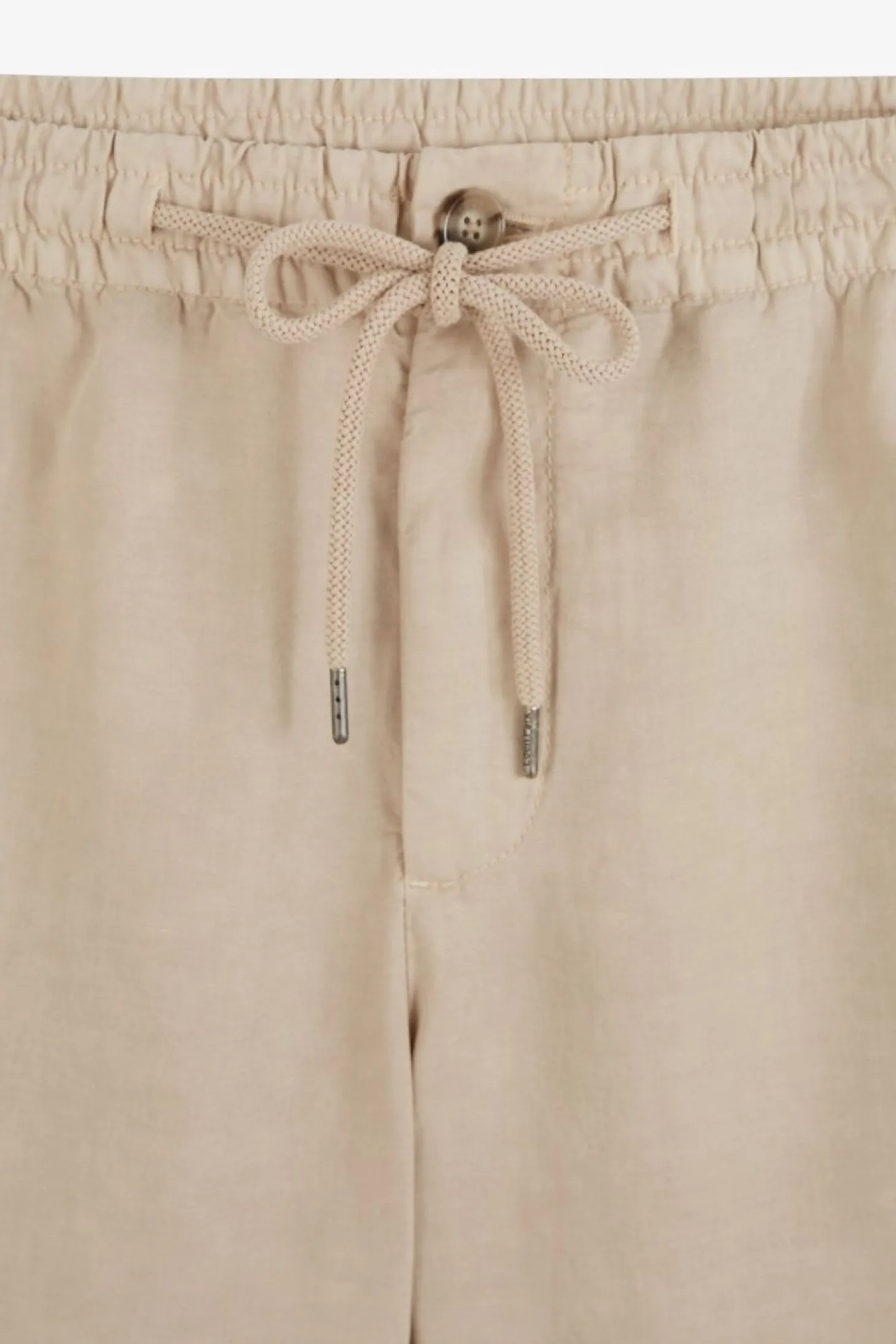 Bermuda Beige A Taille Elastiquee