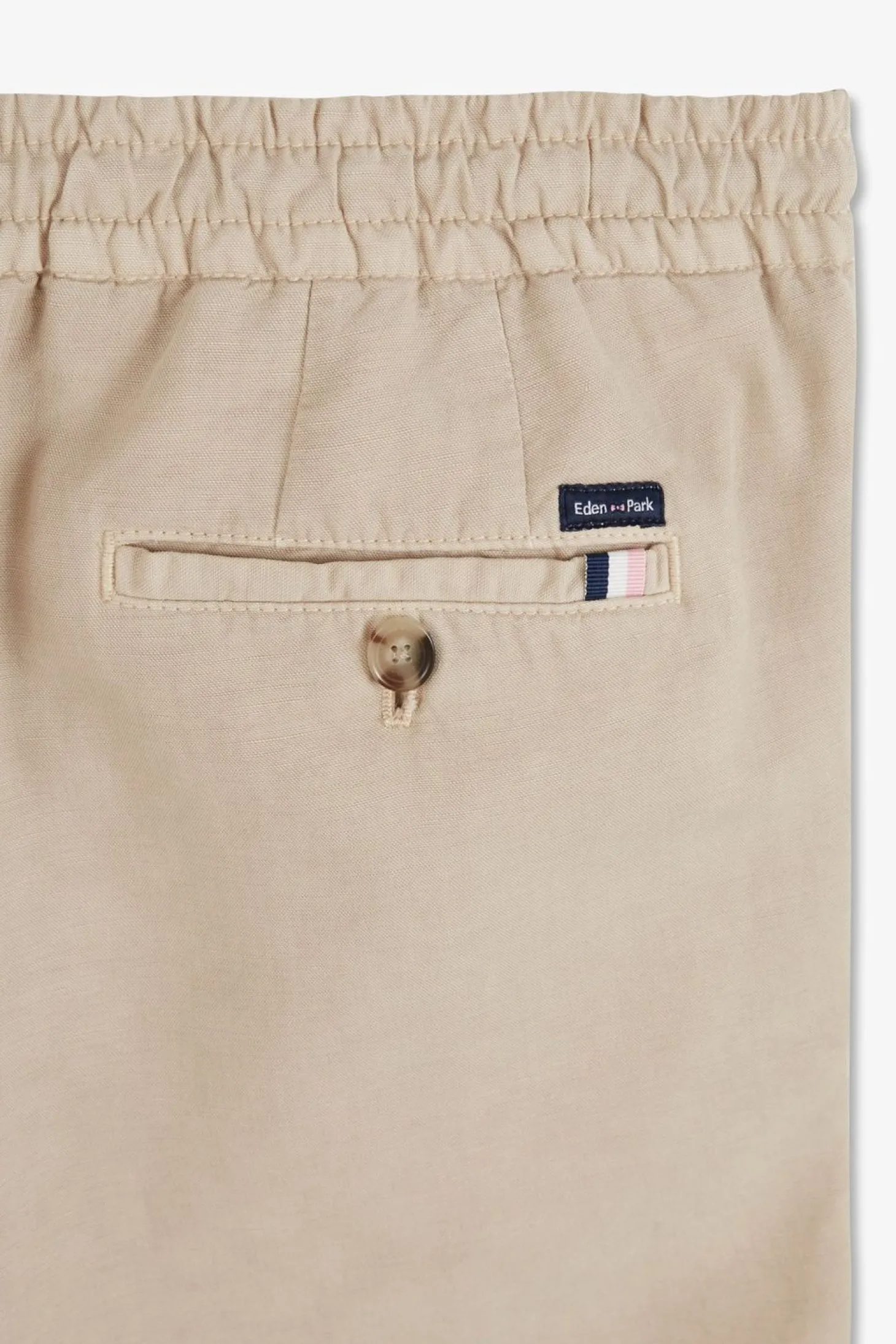 Bermuda Beige A Taille Elastiquee