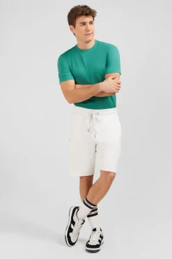 Bermuda Blanc A Taille Elastiquee