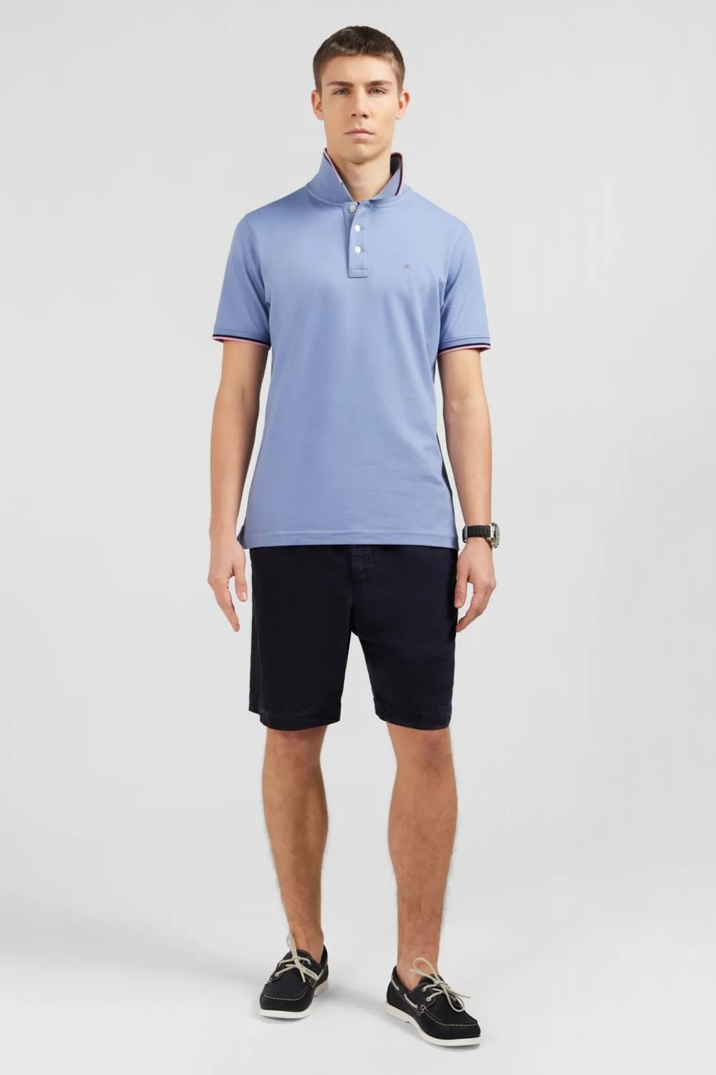 Bermuda Bleu Marine A Taille Elastiquee