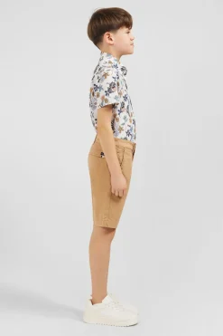 Bermuda Chino Beige En Coton Stretch