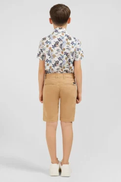 Bermuda Chino Beige En Coton Stretch