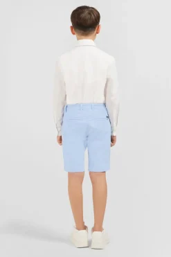 Bermuda Chino Bleu Ciel En Coton Stretch