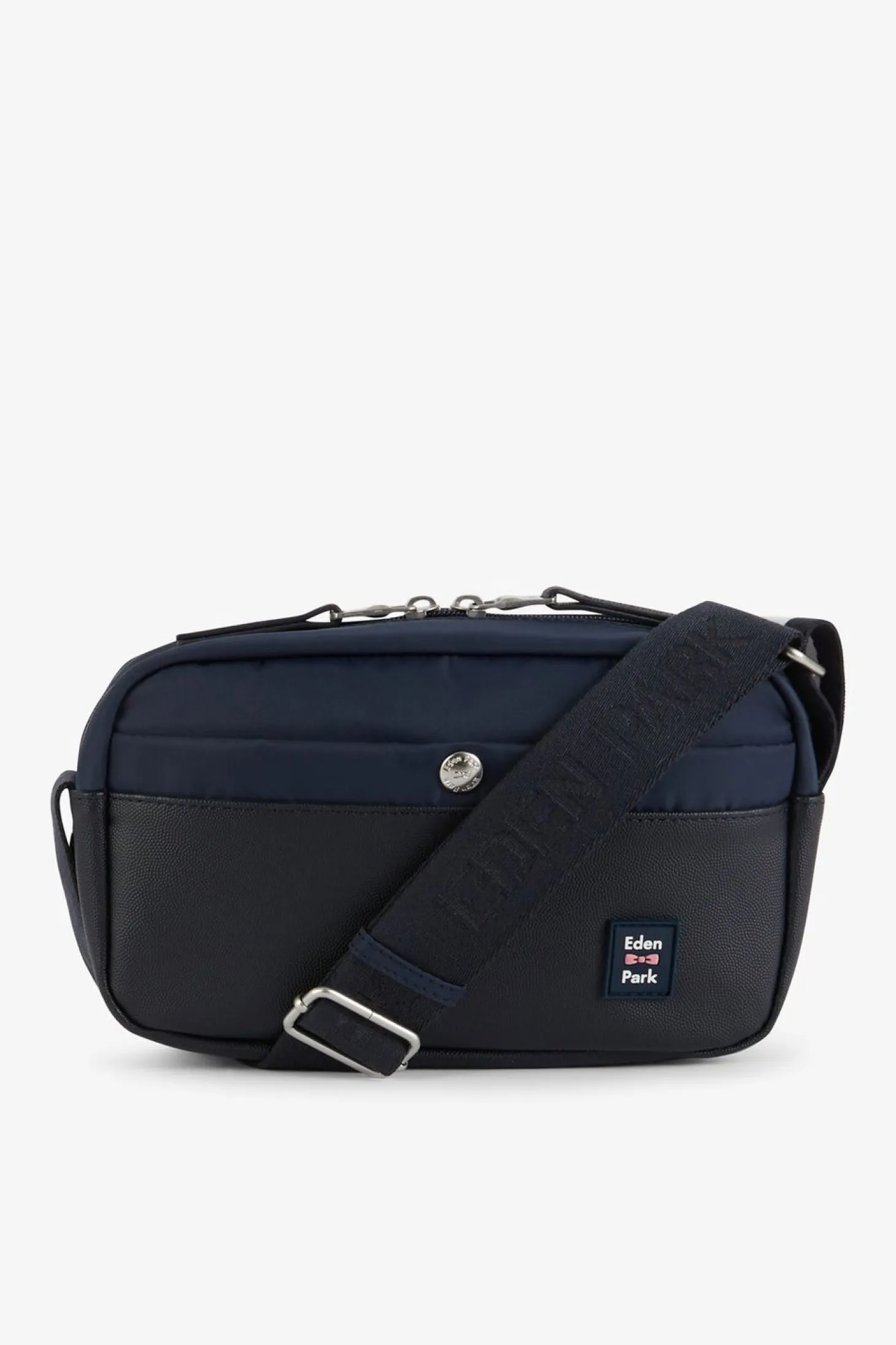 Besace Bleu Marine Avec Effet Cuir Graine