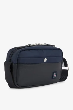 Besace Bleu Marine Avec Effet Cuir Graine