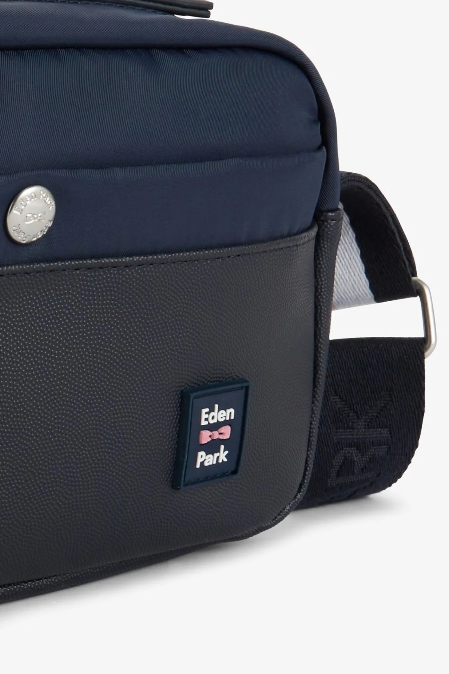 Besace Bleu Marine Avec Effet Cuir Graine