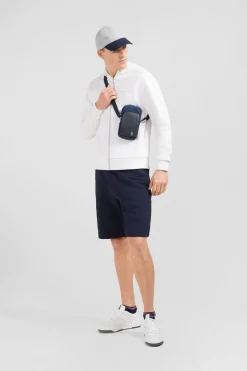 Besace Bleu Marine Avec Effet Cuir Graine