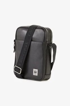 Besace Rectangulaire En Cuir Noir