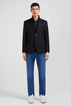 Blazer Noir Slim Fit 100 % Laine