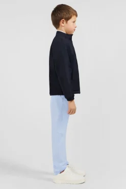 Blouson Coupe-Vent Marine A Broderie Embleme