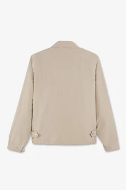 Blouson Zippe A Col Classique Beige