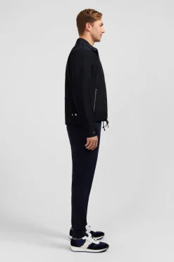 Blouson Zippe A Col Classique Marine