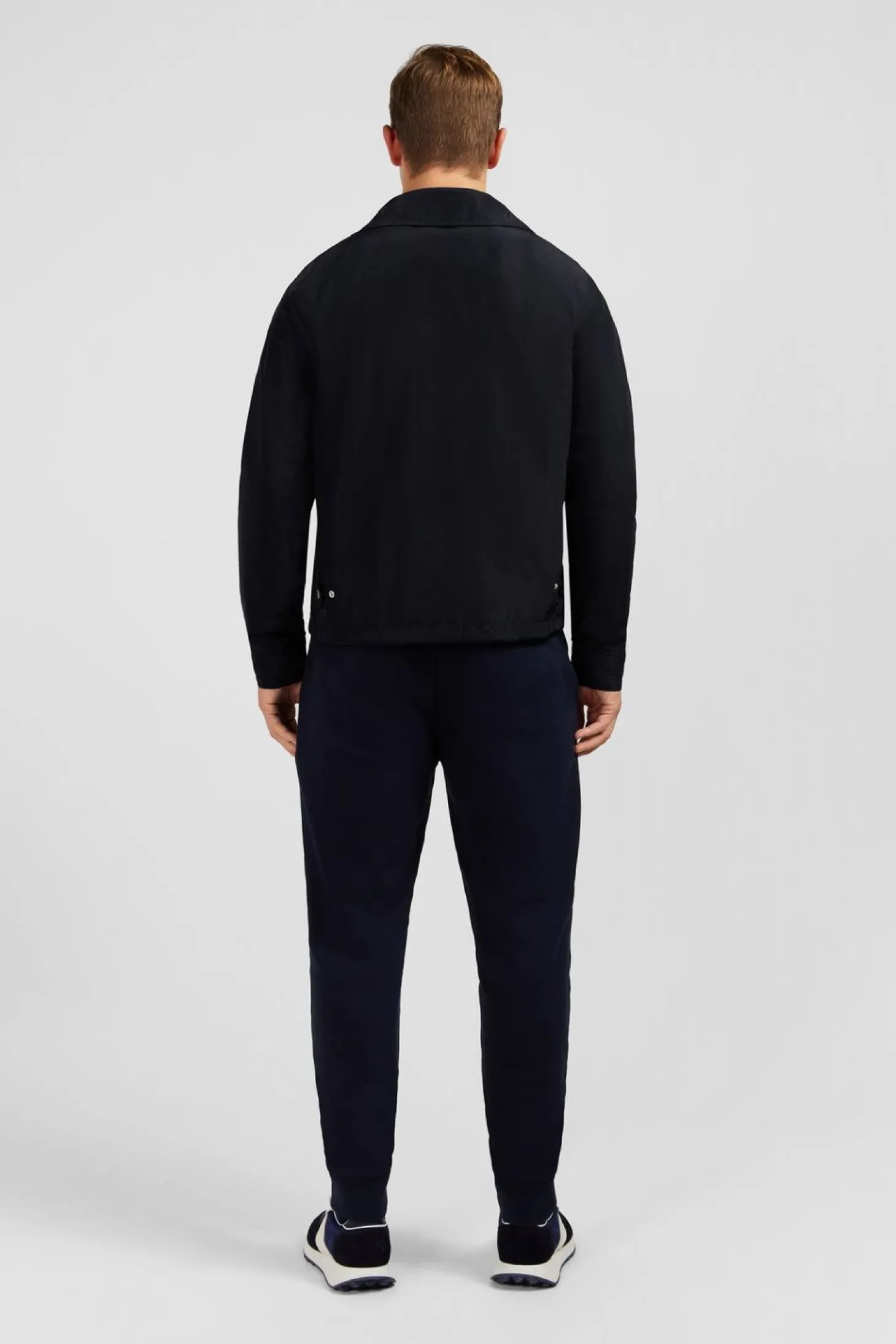 Blouson Zippe A Col Classique Marine