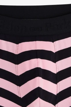 Boxer Cercle Marine Et Rose En Coton Stretch