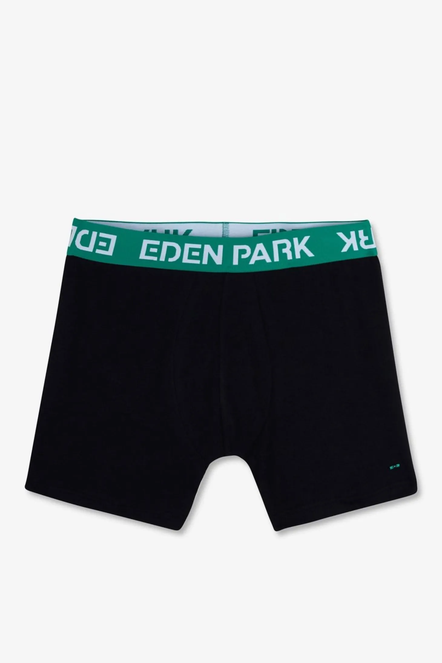 Boxer Marine A Ceinture Elastique Verte En Coton Stretch