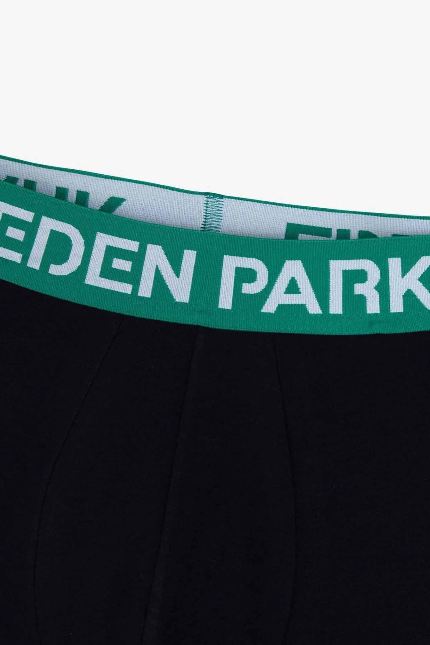 Boxer Marine A Ceinture Elastique Verte En Coton Stretch