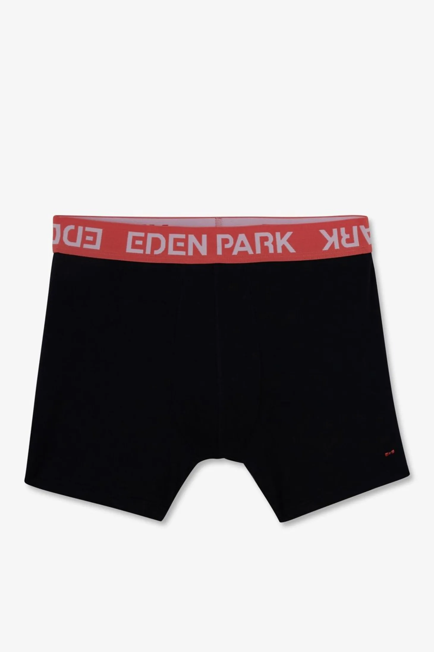 Boxer Marine A Ceinture Elastique Rouge En Coton Stretch