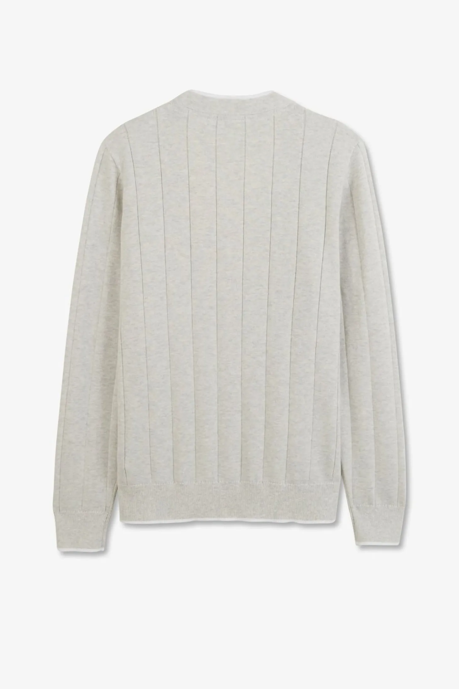 Cardigan Boutonne Gris En Jeu De Maille