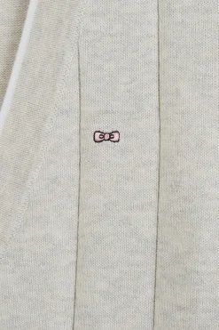 Cardigan Boutonne Gris En Jeu De Maille