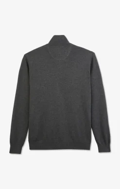 Cardigan Gris Zippe En Coton