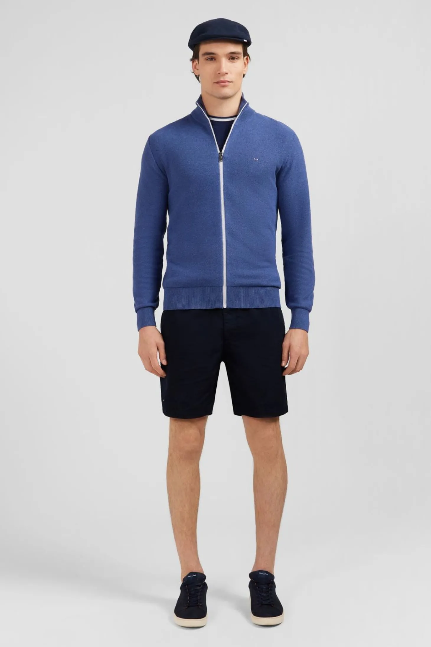 Cardigan Zippe Bleu
