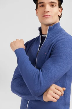 Cardigan Zippe Bleu