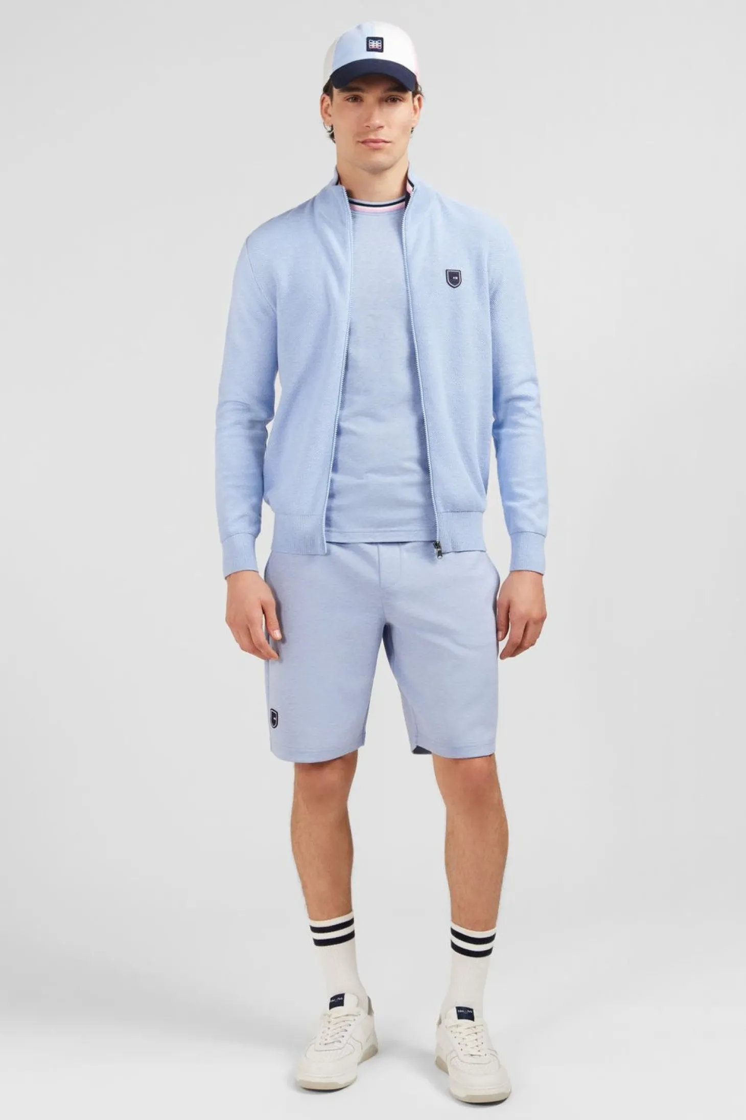 Cardigan Zippe Bleu