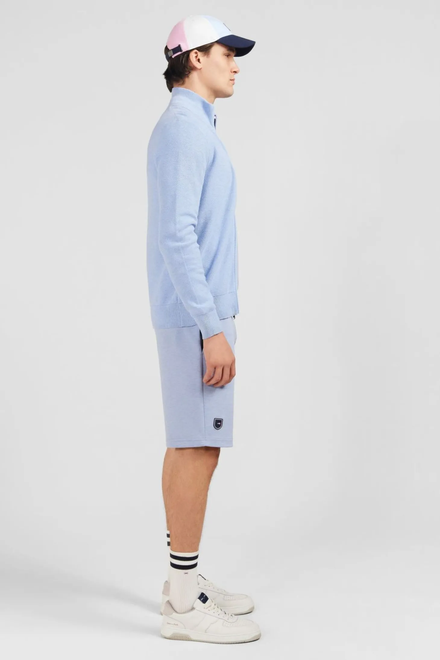 Cardigan Zippe Bleu