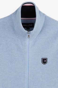 Cardigan Zippe Bleu