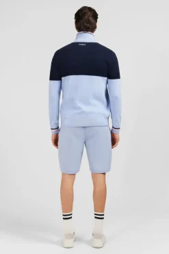 Cardigan Zippe Bleu Colorblock