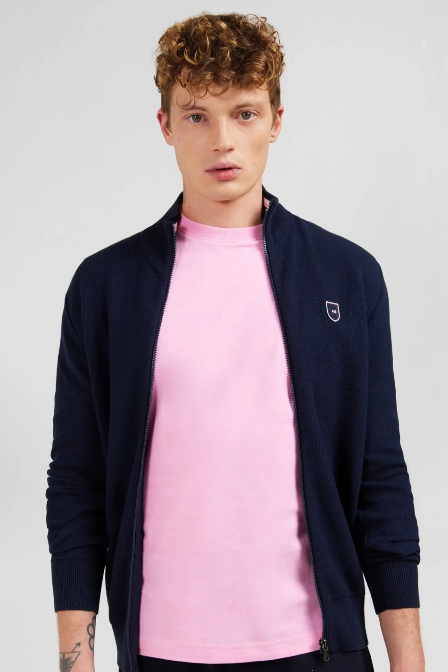 Cardigan Zippe Bleu Marine