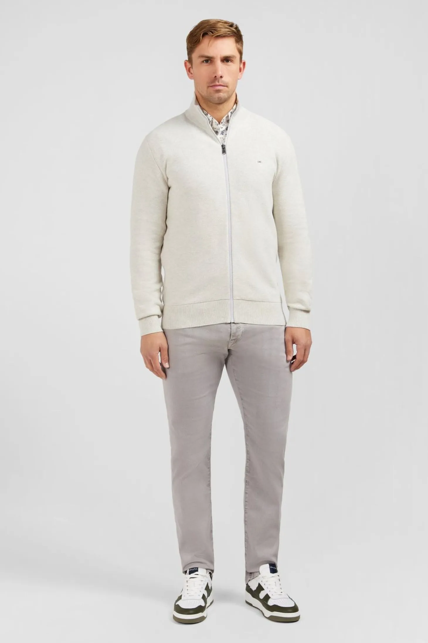 Cardigan Zippe Gris