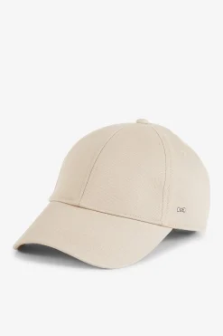 Casquette Beige En Toile De Coton Broderie Noeud Papillon