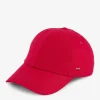 Casquette Rouge En Toile De Coton Broderie Noeud Papillon