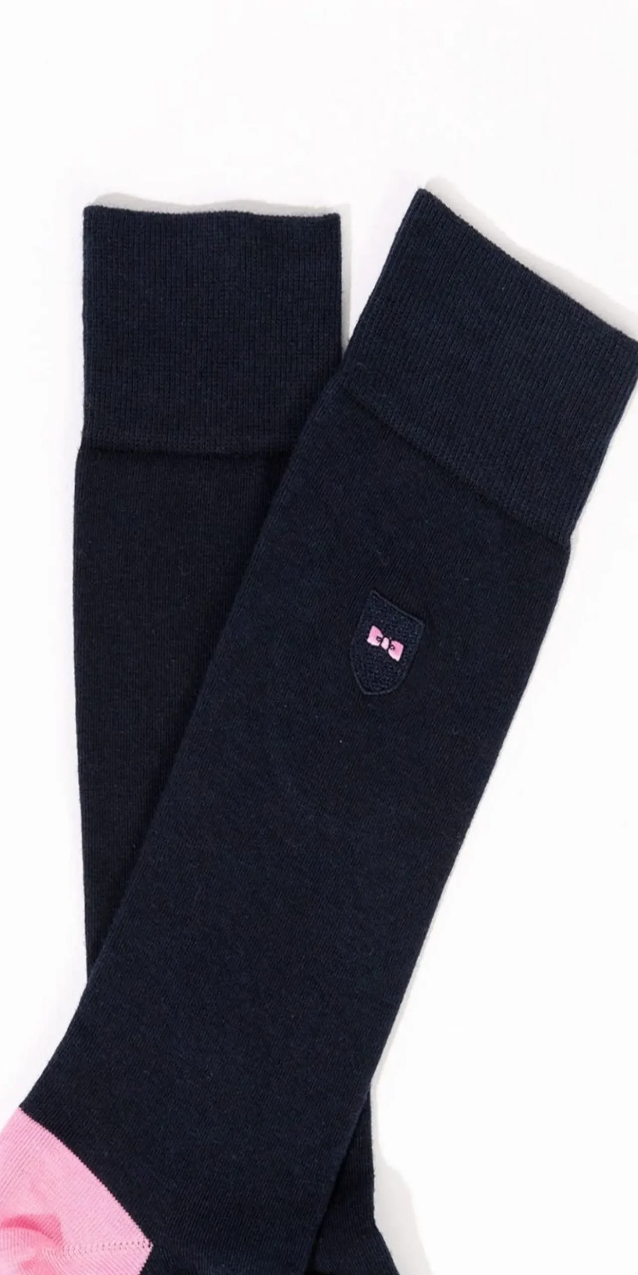 Chaussettes Montantes Bleu Marine Color-Block