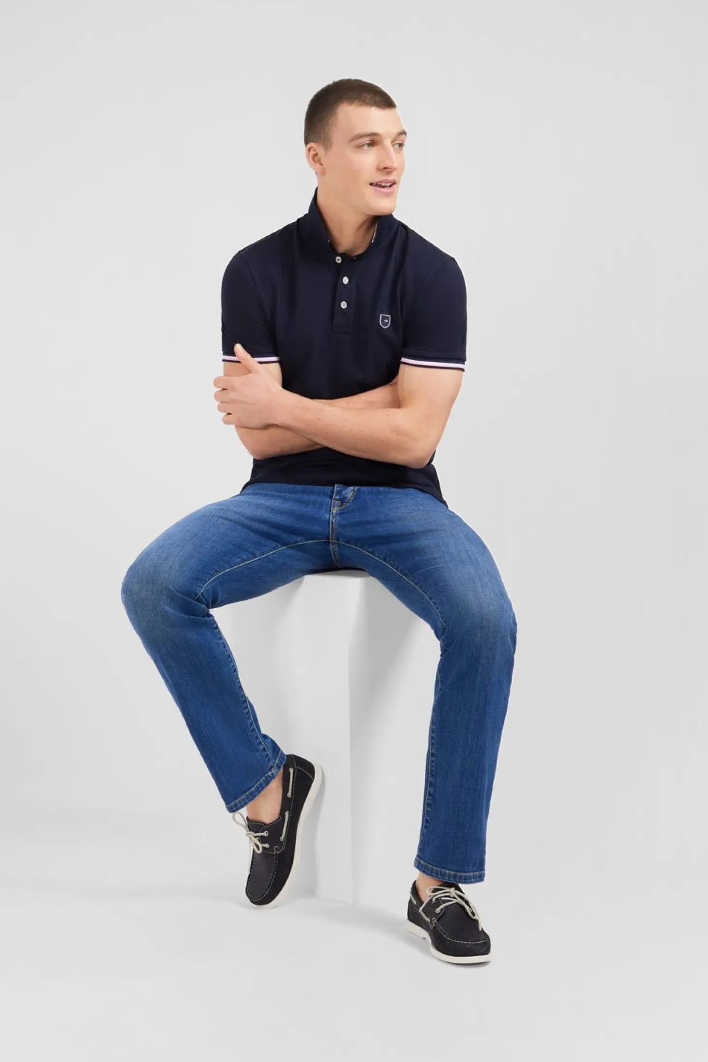 Chaussures Bateau En Cuir Suede Marine