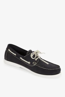 Chaussures Bateau En Cuir Suede Marine