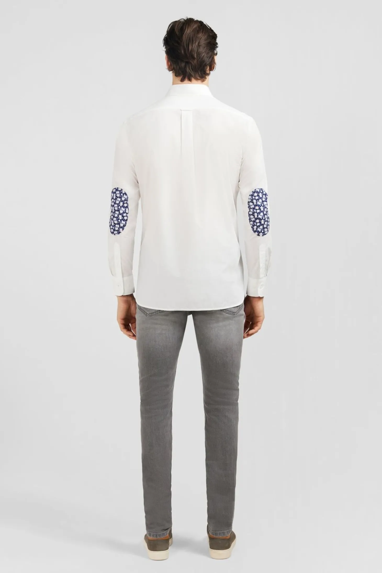 Chemise Blanche A Coudieres Fleuries