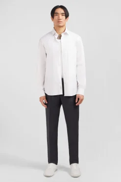 Chemise Blanche Slim En Popeline Stretch