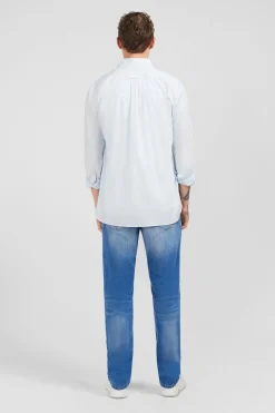 Chemise Bleu Clair A Rayures