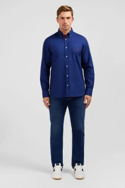 Chemise Bleue A Broderie Eden Park