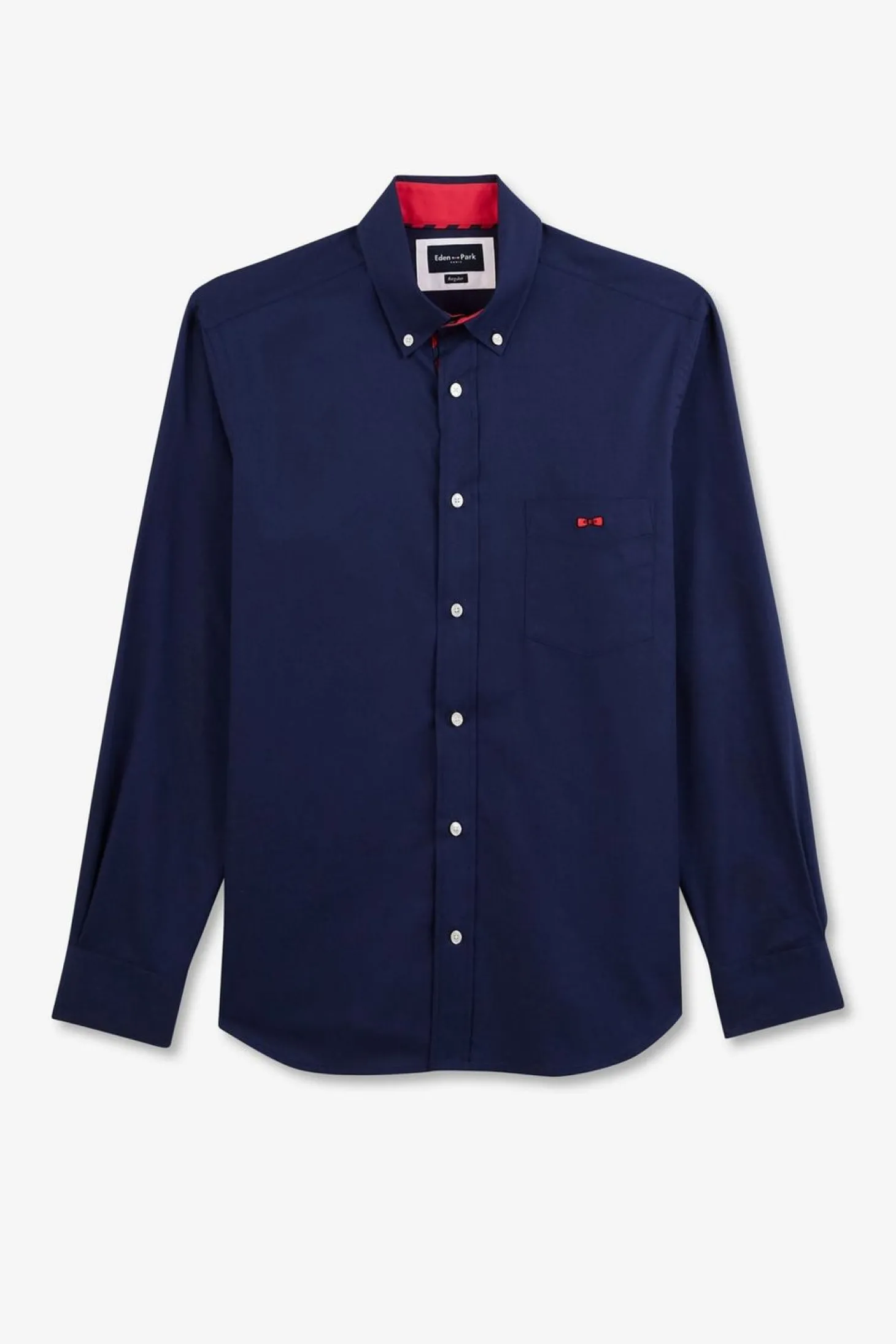 Chemise Bleue A Broderie Eden Park